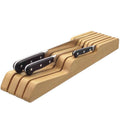 Wooden Knife Block Drawer for Kitchen Utensils Storage
