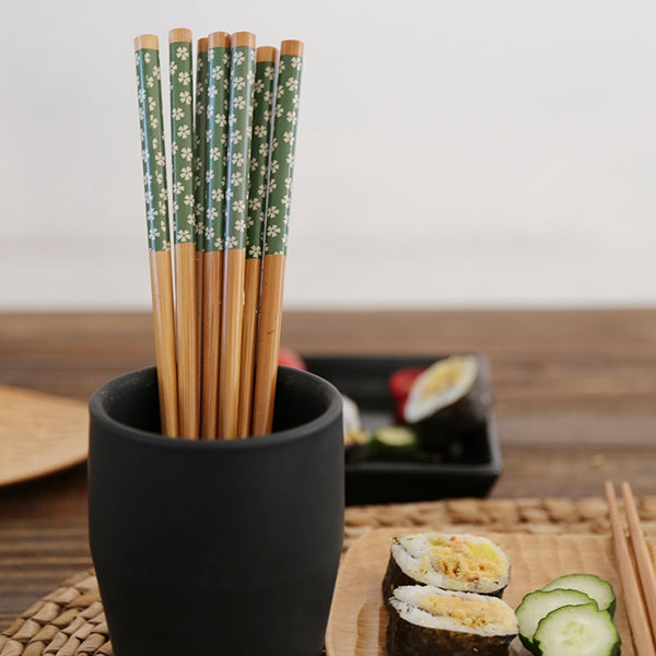 Japanese-Style Bamboo Chopsticks — 5 Pairs