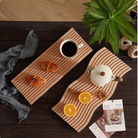 Ripple Beech Wood Serving Board
