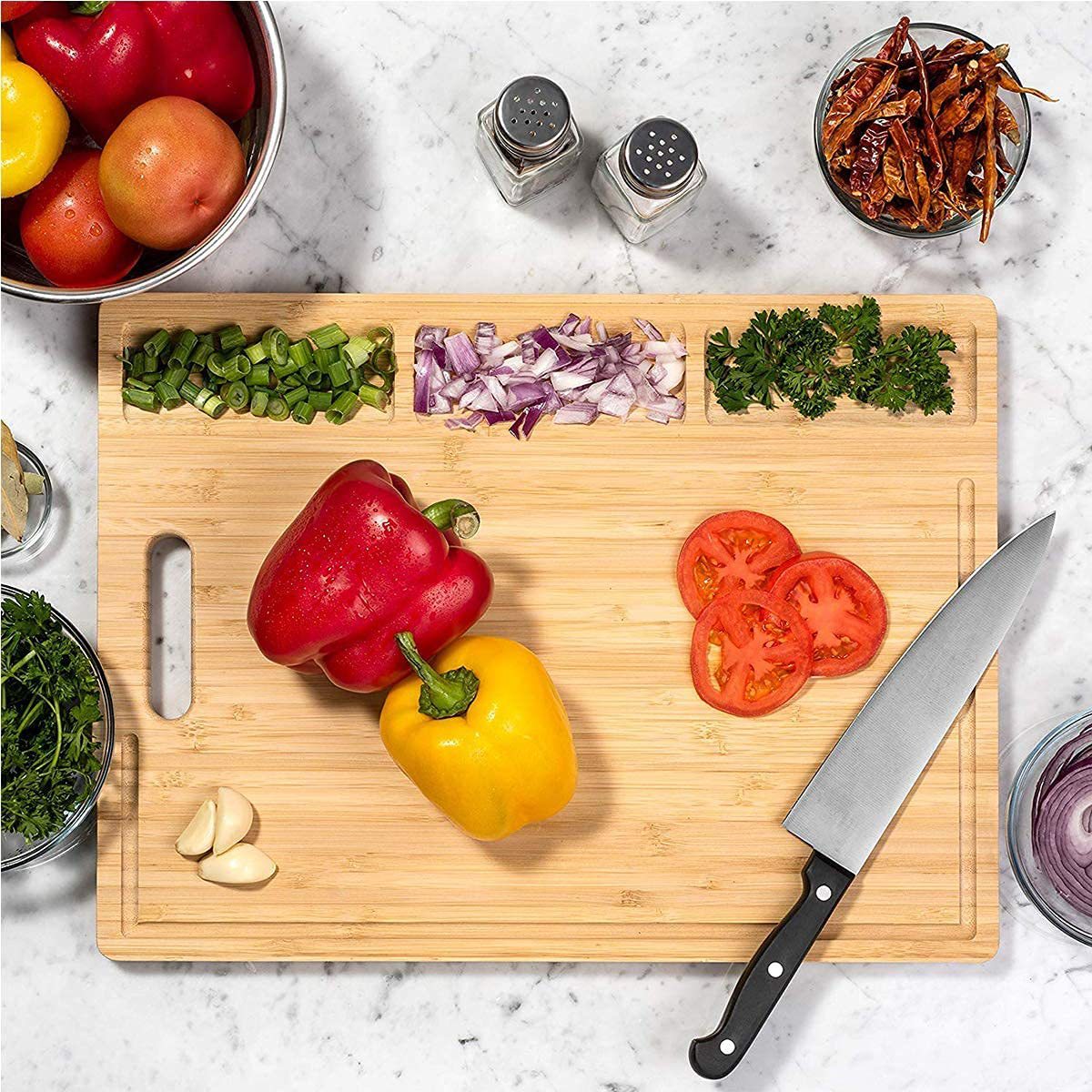 Bamboo Rectangular Cutting Board for Kitchen Use