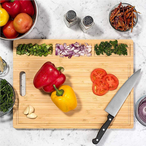 Bamboo Rectangular Cutting Board for Kitchen Use