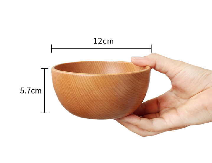 High-Quality Wooden Salad Bowl - Japanese & Korean Style