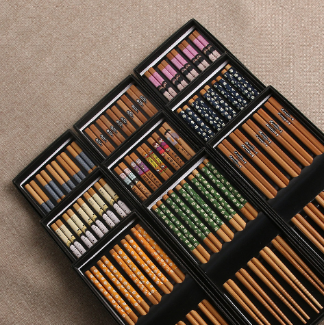 Japanese-Style Bamboo Chopsticks — 5 Pairs