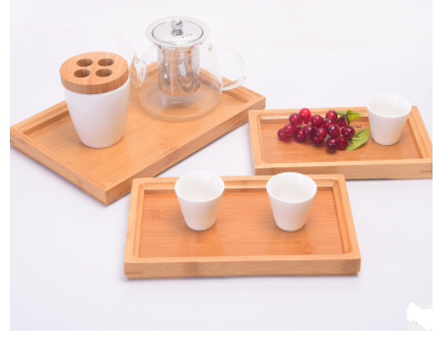 Bamboo Rectangular Serving Tray with Handle