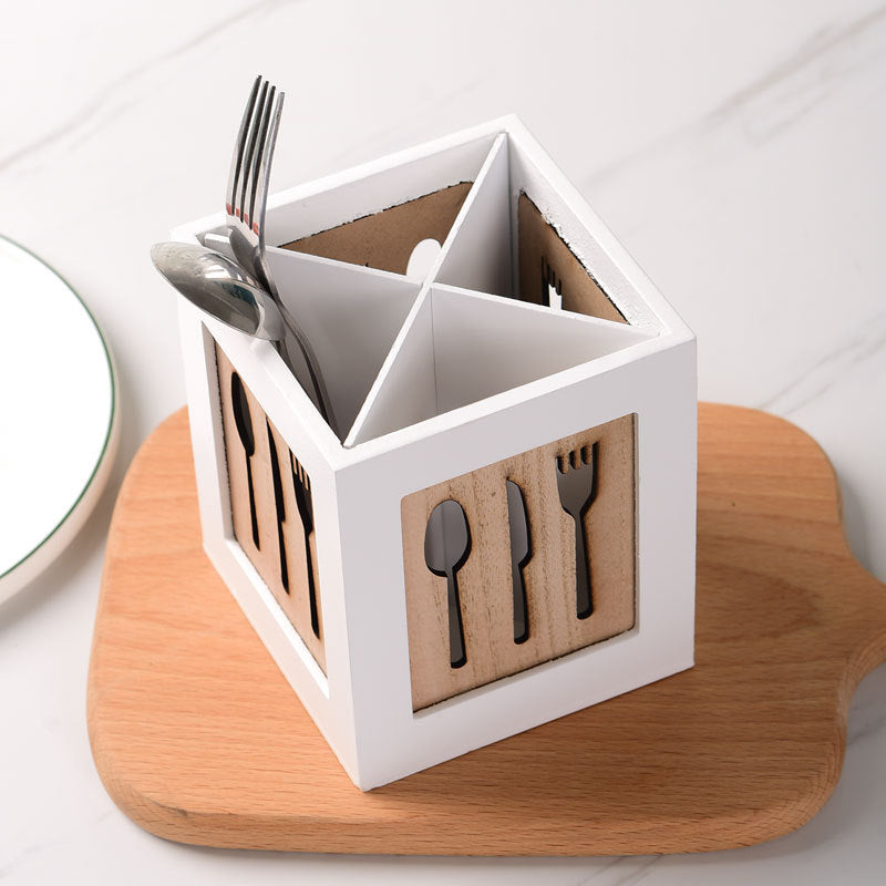 Wooden Utensil & Cutlery Storage Box